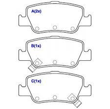 PASTILHA FREIO TRASEIRA COROLLA XEI/ ALTIS 2.0 16V 11/..  (AUTOM.) COROLLA ALTIS 2.0 16V GLI 1.8 16V XEI 2.0 16V 15/.. GLI/ SEG/ XEI 1.8 16V 08/.. (BOSCH)