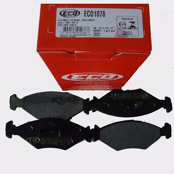 PASTILHA FREIO UNO 84/96 MILLE 91/.. MILLE EX 97/01 MILLE FIRE 01/.. MILLE SMART 01/04 MILLE SX 96/99 PREMIO 85/95 PALIO 1.6 EL 96/96 ED/ EDX 1.0 96/97  EL 1.6 16V 96/97 WEEKEND 1.5 97/97 SIENA EL/ HL 1.6 97/97 FIORINO 87/93 (TEVES)