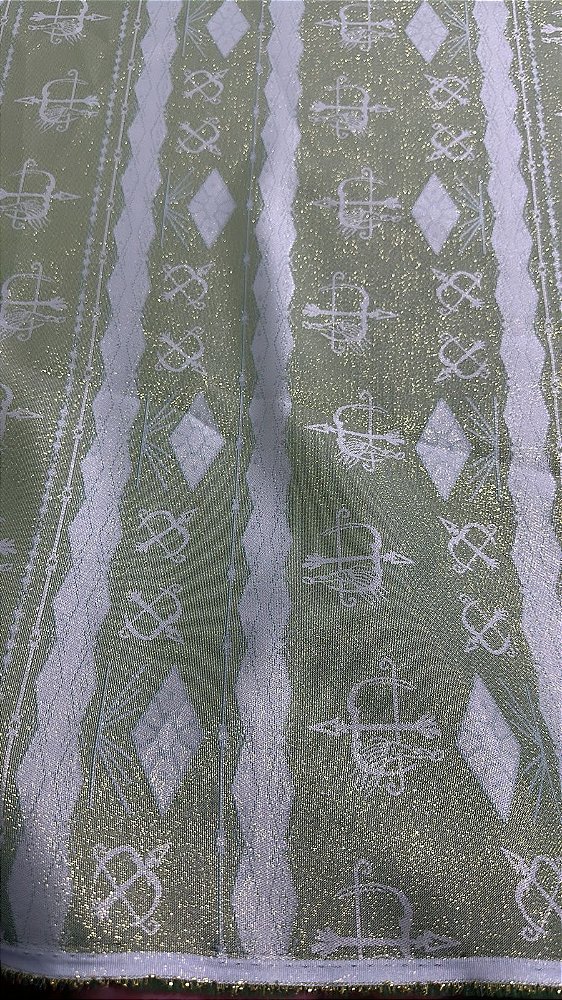 Jacquard Verde com Prata LITÚRGICO