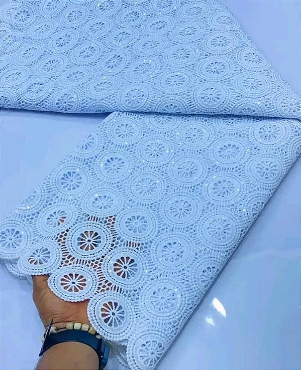 Africano Branco Bordado