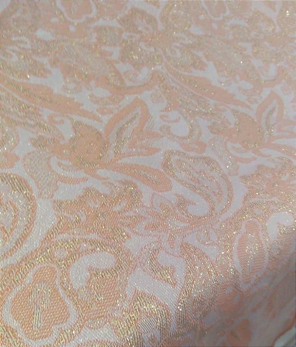 Jacquard Laranja com Dourado