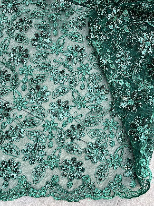 Tule Verde Lantejoula
