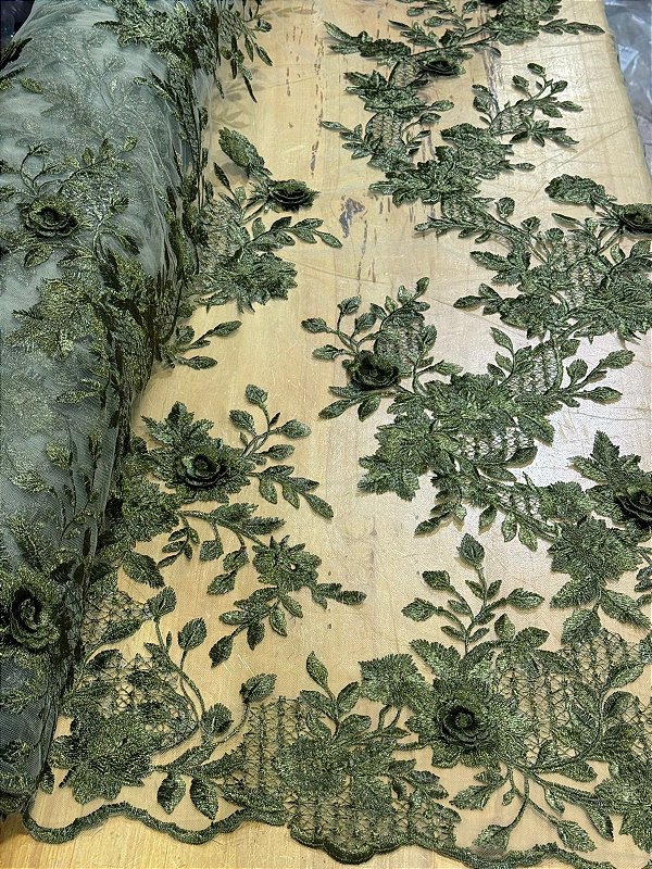 Tule Verde 3D Luxo