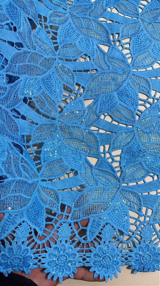 Africano Azul Bordado