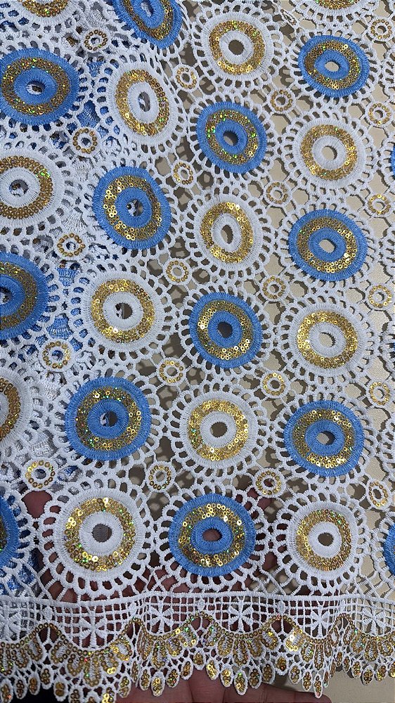 Africano Branco com Azul
