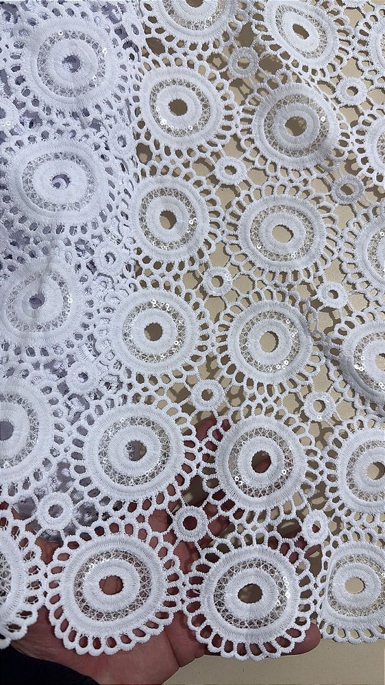 Africano Branco Bordado