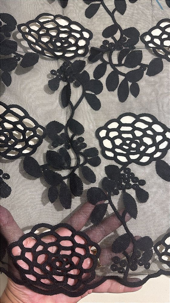 Organza Preto - 13 Metros