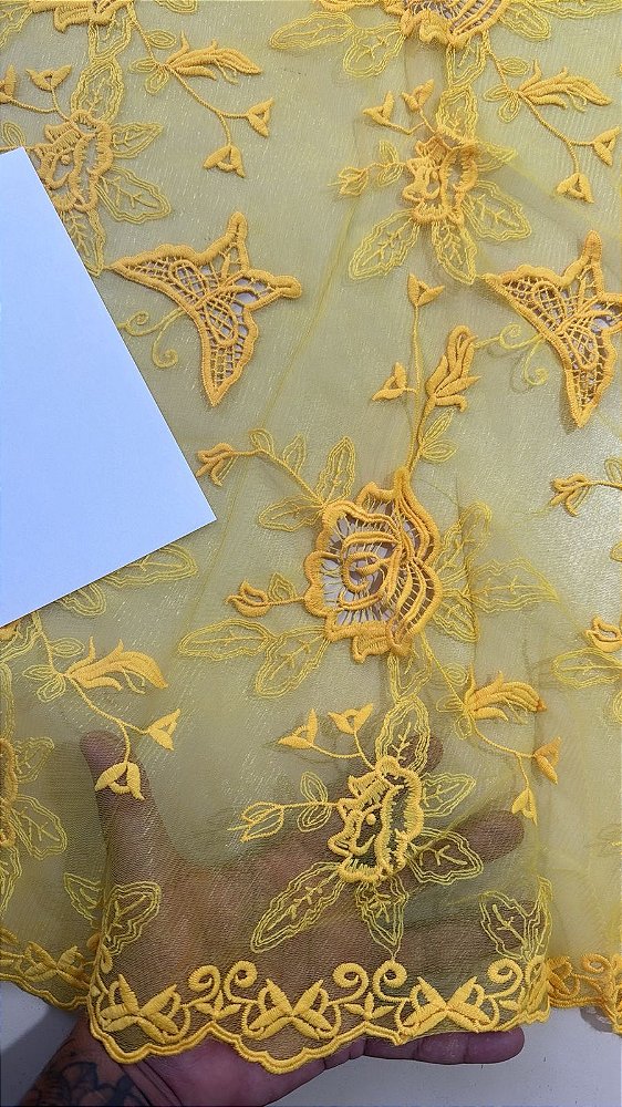 Organza Amarelo - 13 Metros