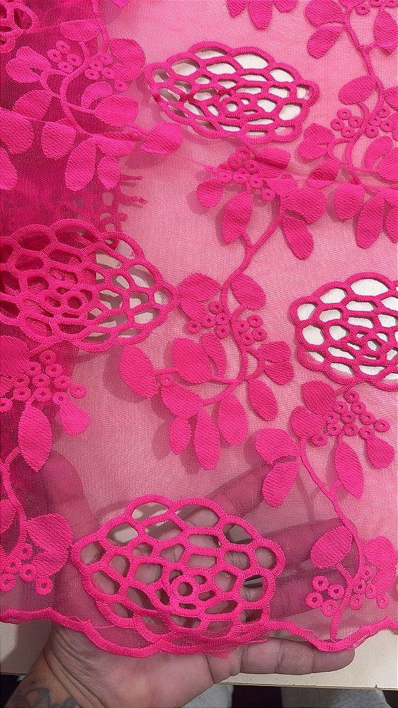 Organza Rosa - 13 Metros