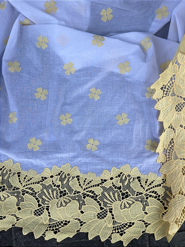 Lesse Branco Barrada Amarelo Luxo