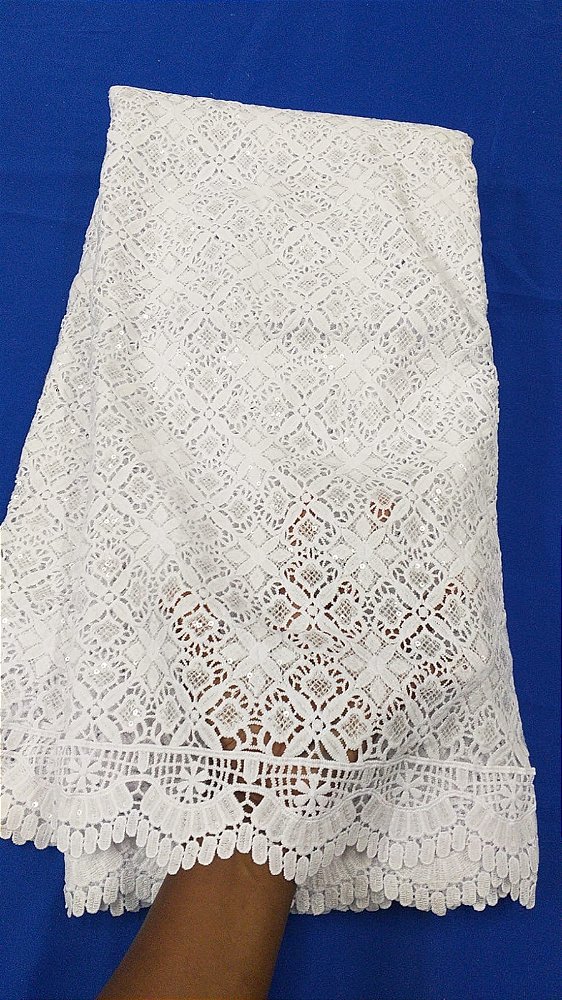 Africano Branco Bordado