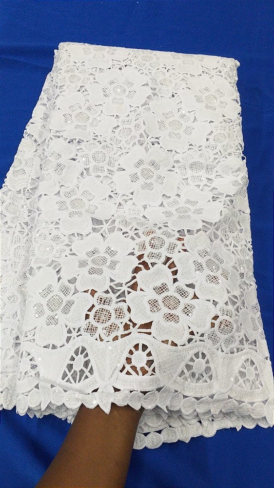 Africano Branco Bordado