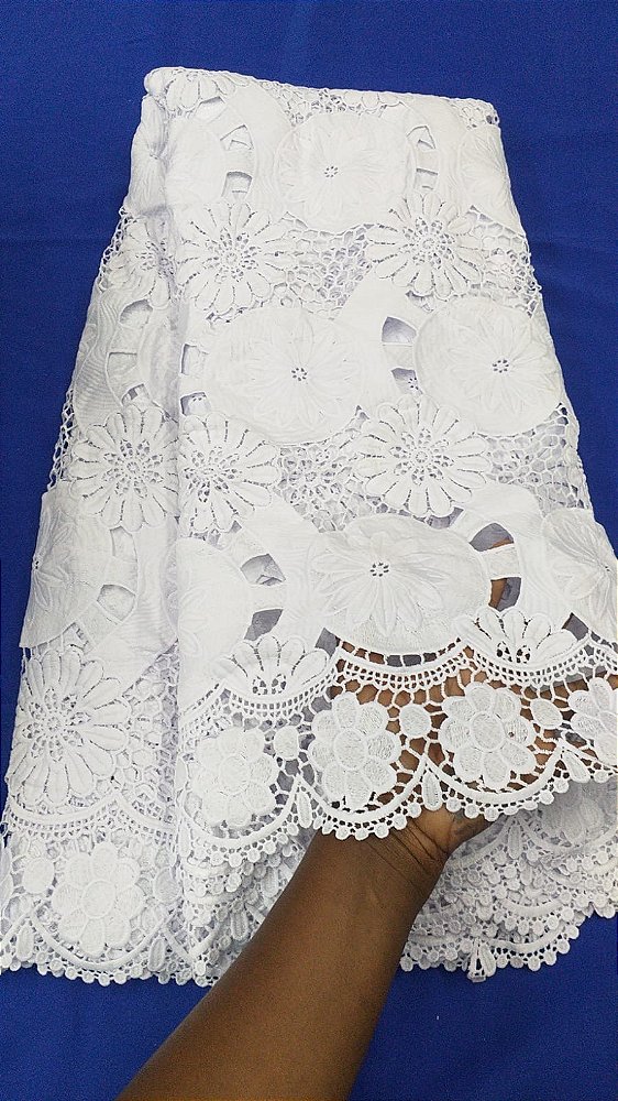 Africano Branco Bordado