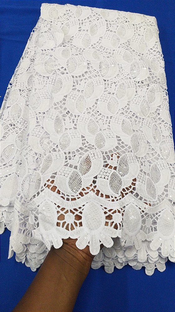 Africano Branco Bordado