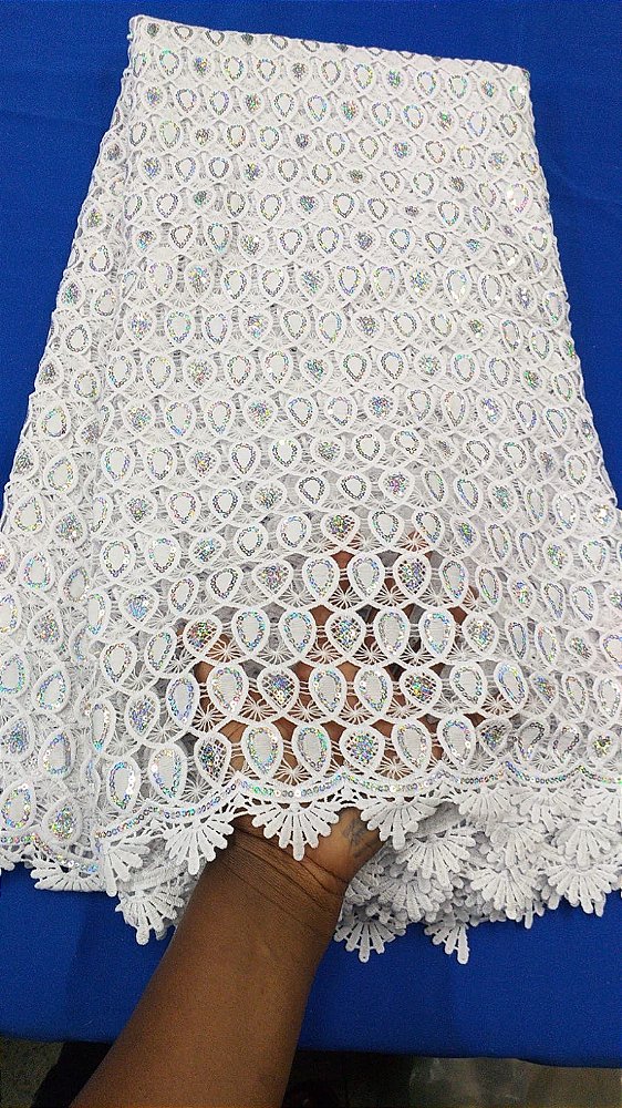 Africano Branco Bordado