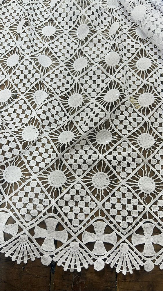 Africano Branco Bordado Luxo