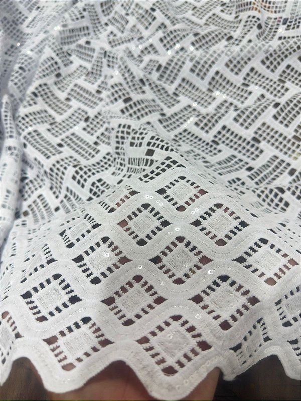 Africano Branco Bordado Luxo