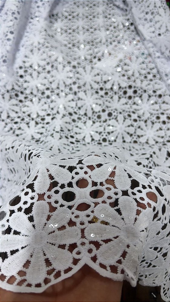 Africano Branco Bordado Luxo