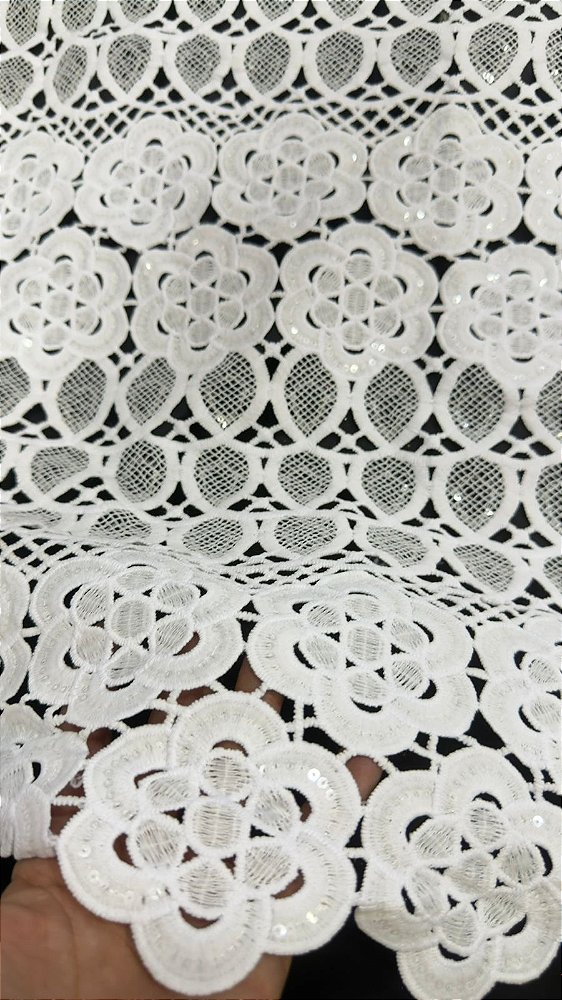 Africano Branco Bordado Luxo