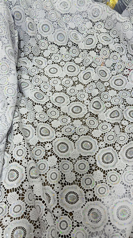 Africano Branco Bordado Luxo