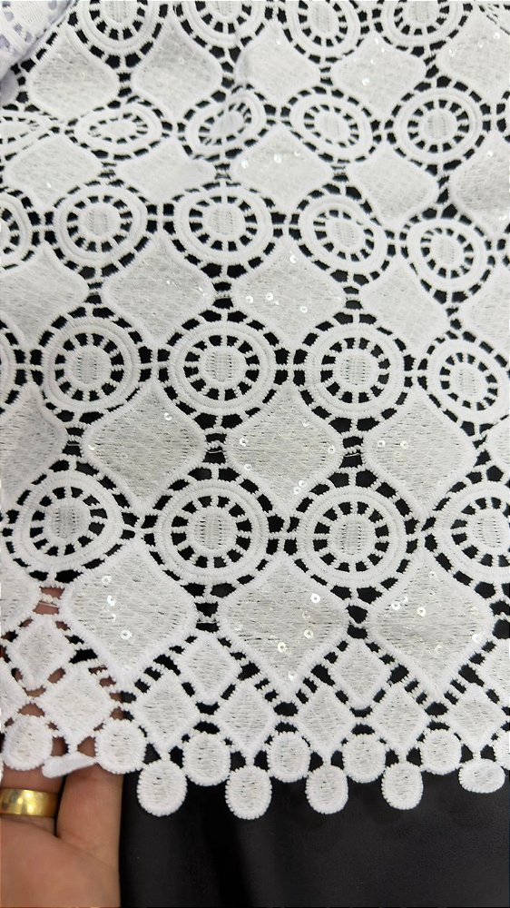 Africano Branco Bordado Luxo