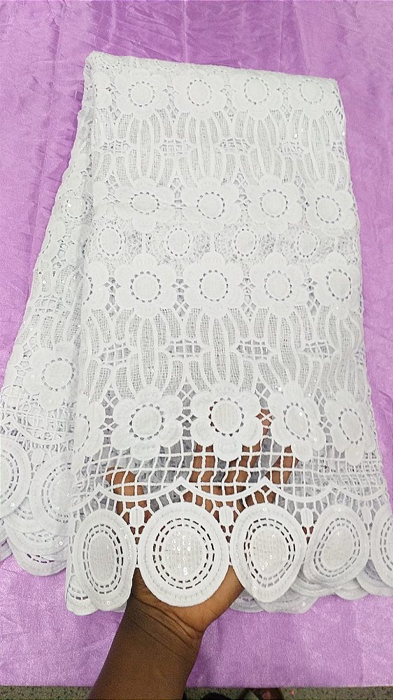 Africano Branco Bordado