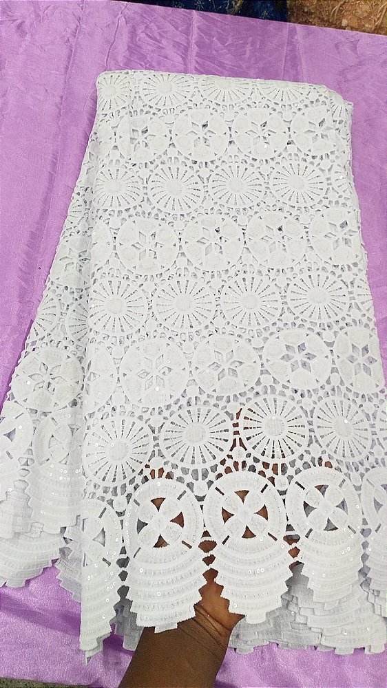 Africano Branco Bordado