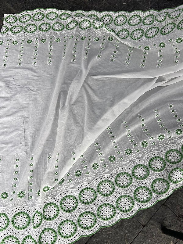 Lesse Branco Barrada Verde Luxo