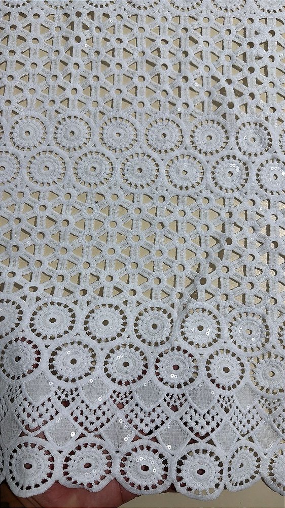 Africano Branco Bordado Luxo