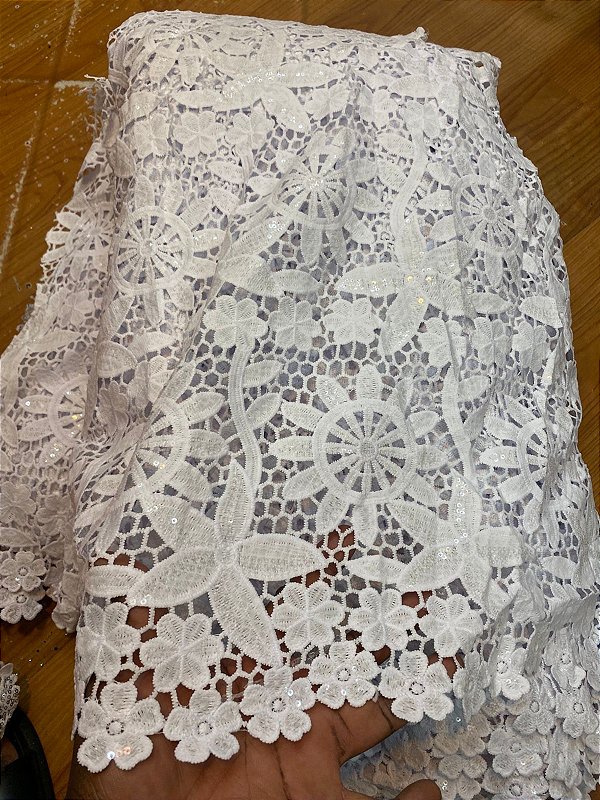 Africano Branco Bordado Luxo