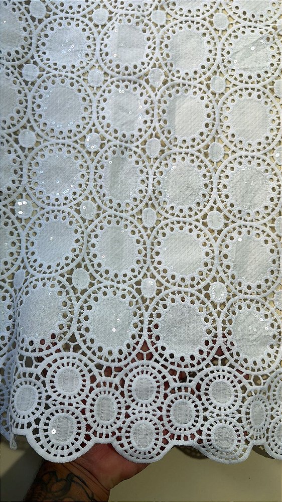 Africano Branco Bordado