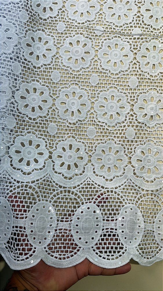 Africano Branco Bordado