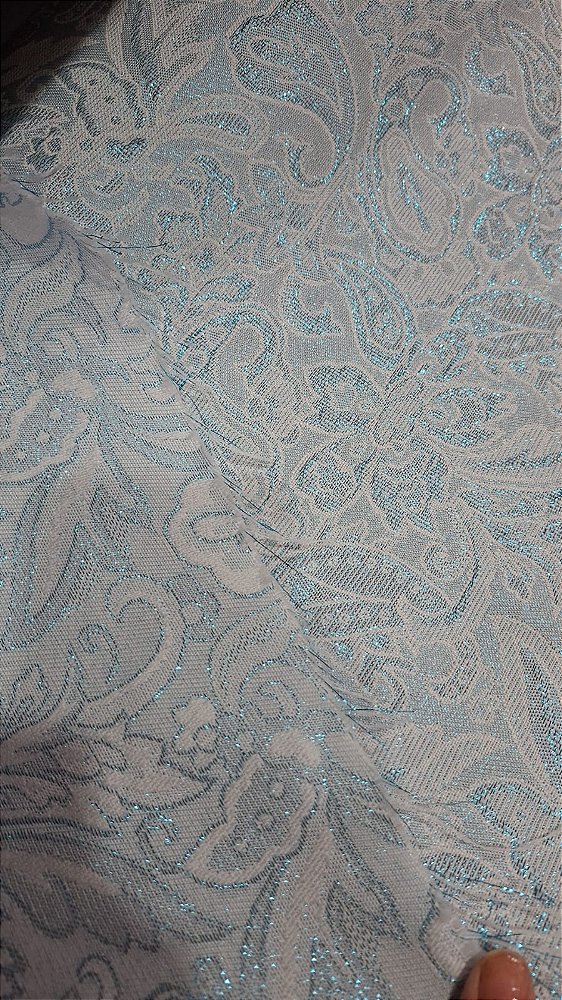 Jacquard Azul BB com Branco