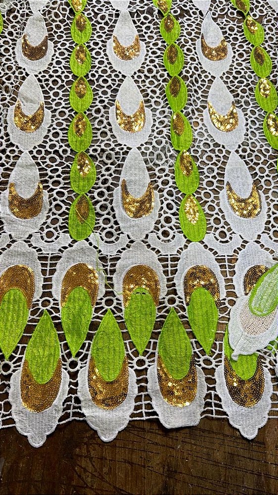 Africano Branco com Verde Luxo