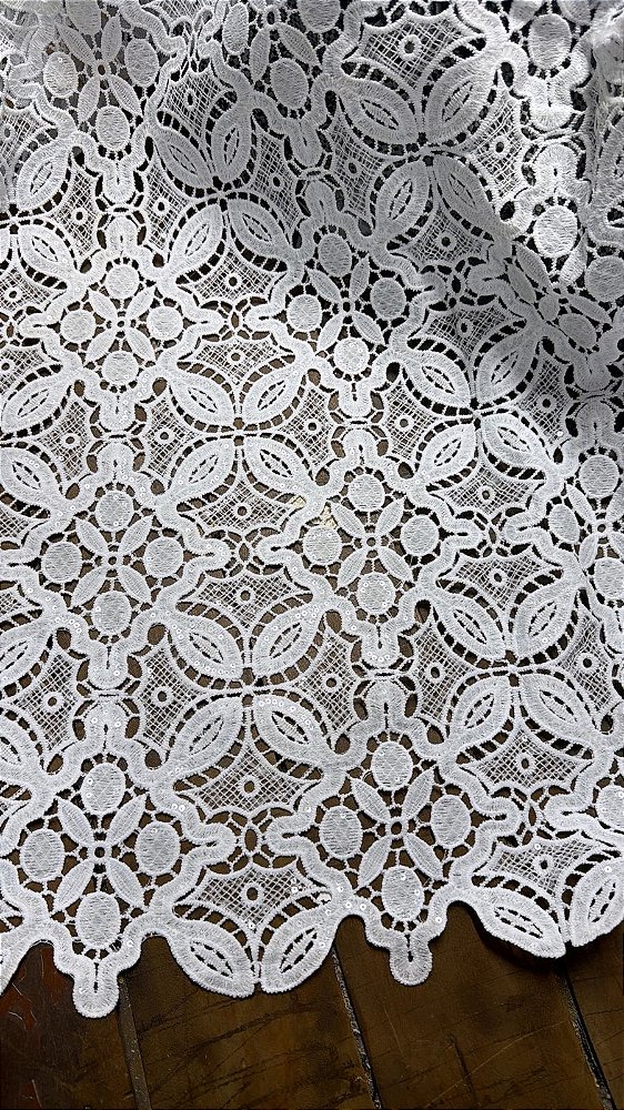 Africano Branco Bordado Luxo