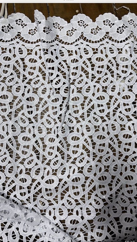 Africano Branco Bordado Luxo