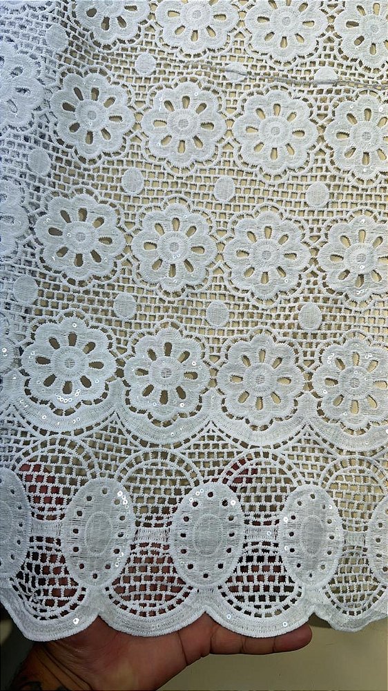 Africano Branco Bordado Luxo