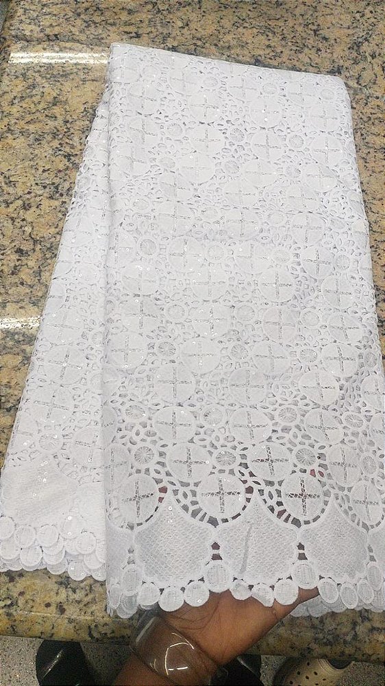 Africano Branco Bordado