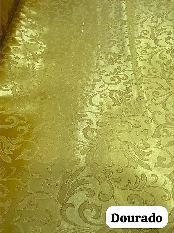 Cetim Dourado Jacquard