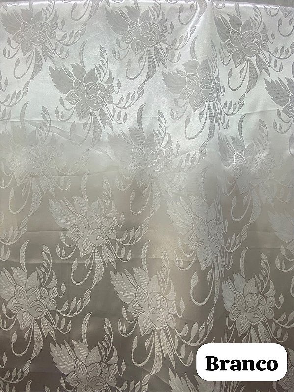 Cetim Branco Jacquard