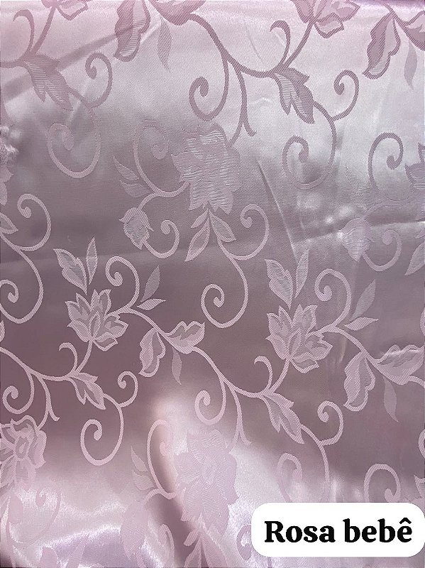 Cetim Rosa Bebê Jacquard