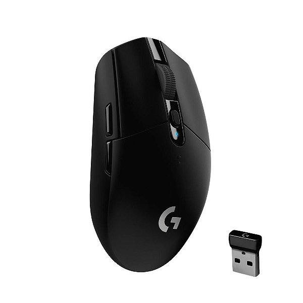 Mouse Gamer Sem Fio G305 LIGHTSPEED com 6 Botões Programáveis e Até 12.000 DPI, Preto Logitech