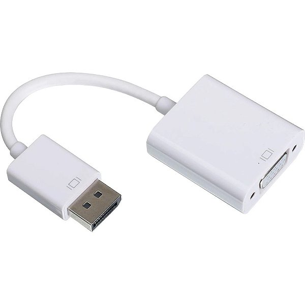 Adaptador Display Port Para VGA 15cm ADAP0044 Branco STORM