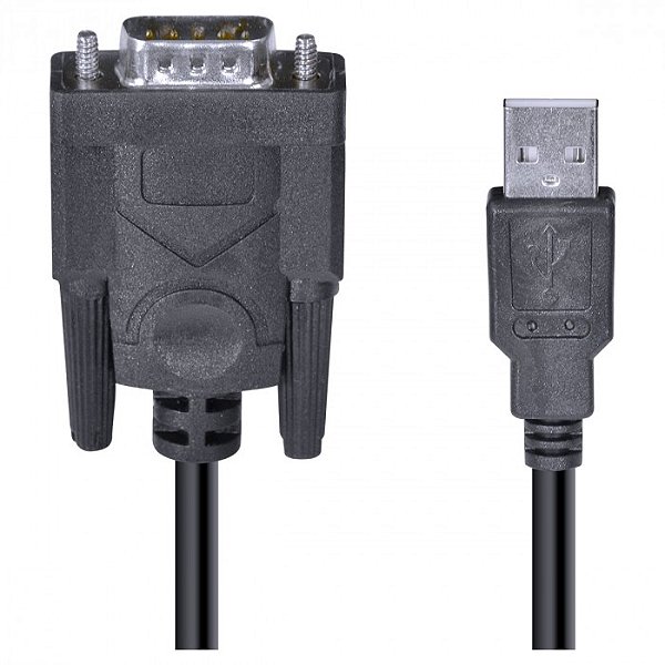 Cabo USB 1.1 Converte 1 Porta USB Em 1 Saída Serial DB9 RS232 2 Metros Vinik - U1DB9-2