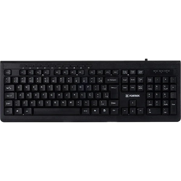 Teclado Multimídia Fortrek MKL-101 Preto USB - FK 424K