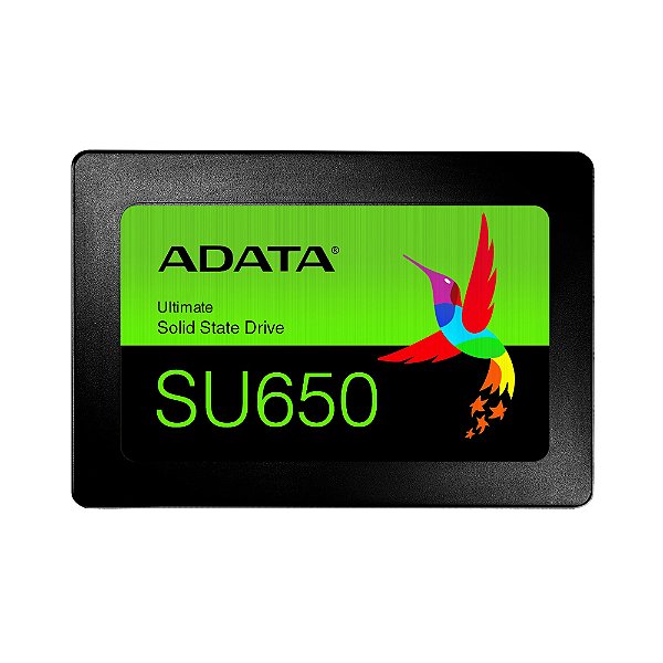 SSD 960GB Adata SU650 SATA Leitura: 520MB/s Gravação: 450MB/s