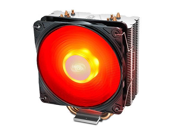 Air Cooler DeepCool Gammaxx 400 V2 com Fan LED Vermelho 120mm DP-MCH4-GMX400V2-RD