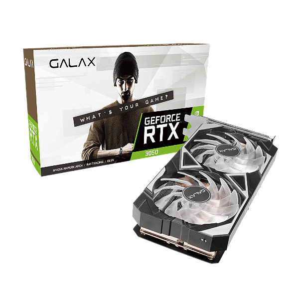 Placa de Vídeo RTX 3050 EX Galax NVIDIA GeForce RGB 8GB GDDR6 LHR DLSS Ray Tracing 35NSL8MD6YEX