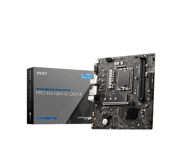 Placa MAE MSI PRO H610M - G - Intel 1700 - DDR4 - MATX - M.2 -vga/hdmi/displayport