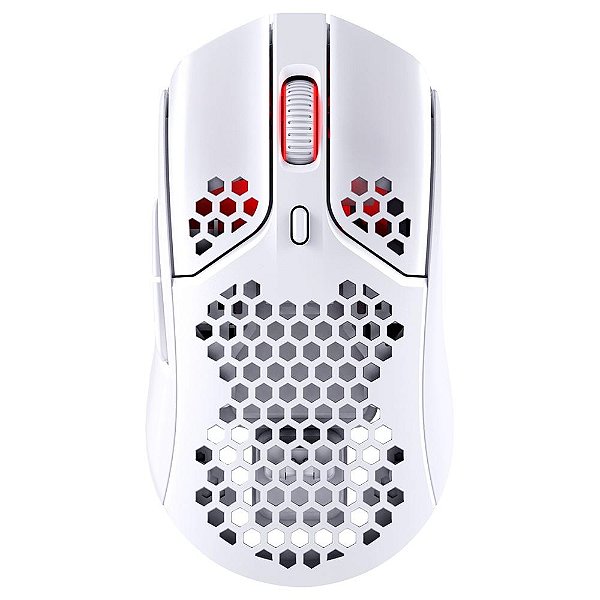 Mouse Gamer s/ Fio HyperX Pulsefire Haste Wireless 16000 DPI 6 Botões Branco - 4P5D8AA